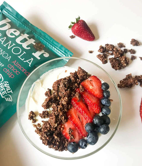 BIO granola mandulával és csokoládéval