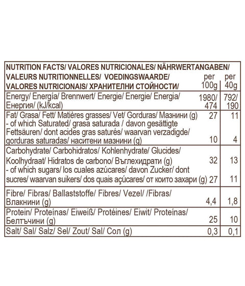 Bio fehérje csokoládé chipsekkel és mogyoróval