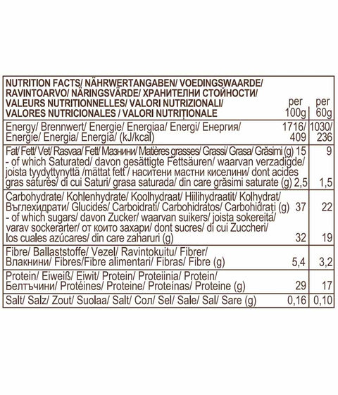 Organikus fehérjeszelet chiával és spirulinával