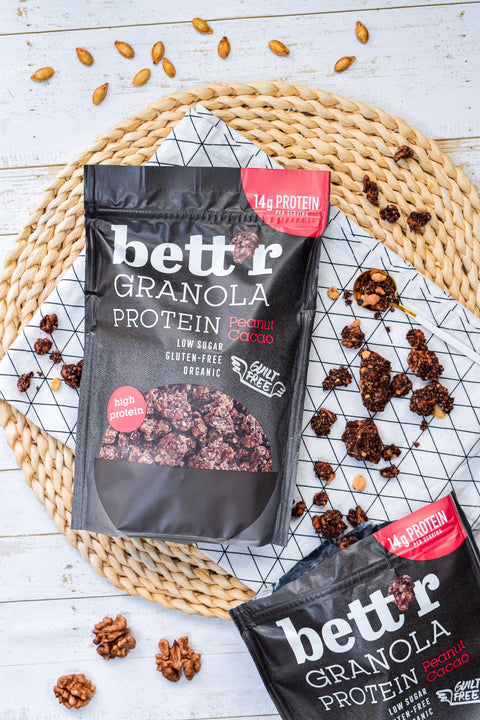 BIO Protein Granola pisztácia és kakaó