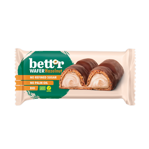 Bio gofriszelet mogyorókrémmel