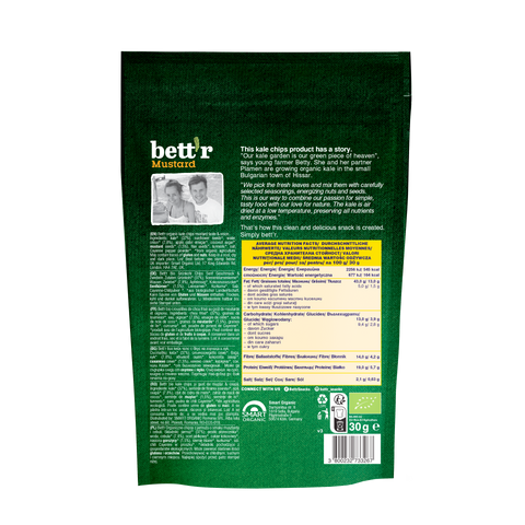 Bio kelkáposzta mustár chips