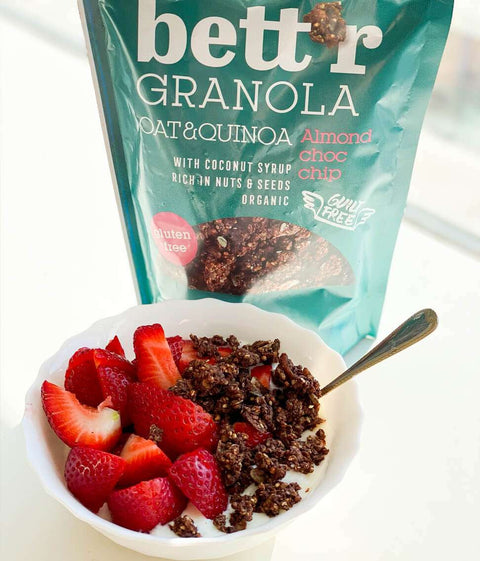 BIO granola mandulával és csokoládéval