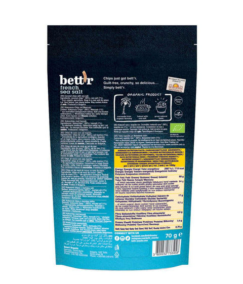 Bio kókusz chips francia tengeri só