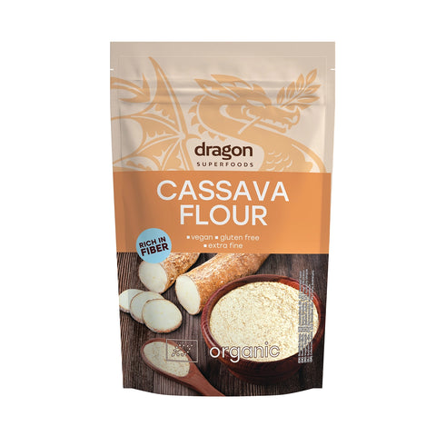 Organic Cassava Flour, 200g, Dragon Superfoods