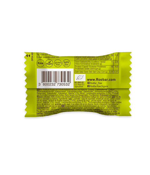 Bio Choc Chip & Matcha labda élő kultúrákkal