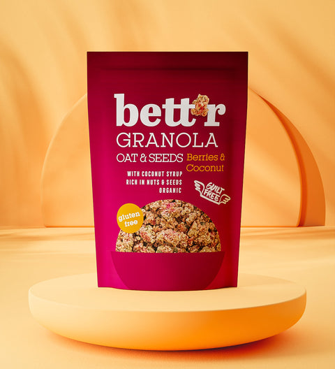 BIO Granola bogyós gyümölcsökkel és kókuszos