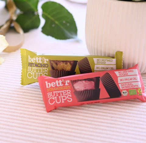 Bio Mix Box Bett'r dióvajas csészék pisztáciával és eperrel