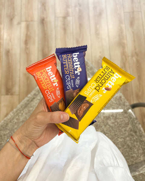 Organic Bett'r Nut Butter Cups Mix Box - mogyoró, mandula és földimogyoró