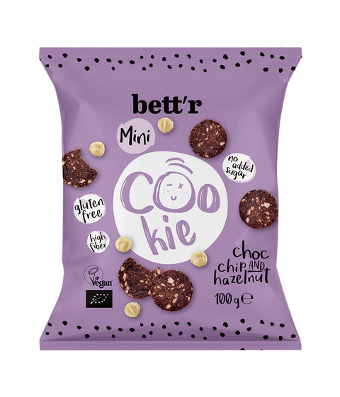 Bio mini süti Choc chip és mogyoró