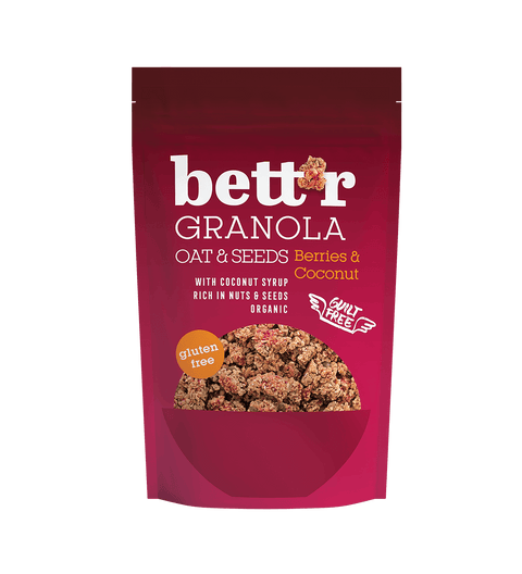 BIO Granola bogyós gyümölcsökkel és kókuszos