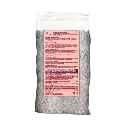 Bio basmati rizs, fehér